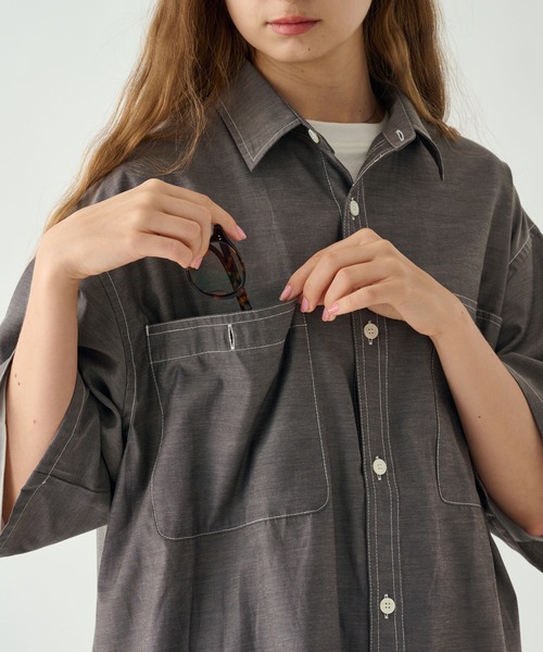 WETTEMPT(ウィテンプト)の「CHAMBRAY SHIRT / シャンブレーシャツ(シャツ/ブラウス・メンズ・グレー/ブルー・SMALL/MEDIUM/LARGE)」の19枚目の写真