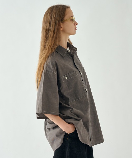WETTEMPT(ウィテンプト)の「CHAMBRAY SHIRT / シャンブレーシャツ(シャツ/ブラウス・メンズ・グレー/ブルー・SMALL/MEDIUM/LARGE)」の9枚目の写真