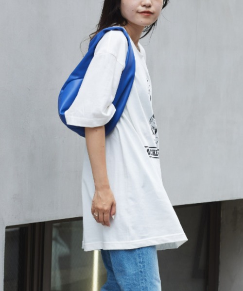MICKEY MOUSE(ミッキーマウス)の「DISNEY /『蒸気船ウィリー』/ プリントTee(Tシャツ/カットソー・レディース・オフホワイト/グレー/ブルー・M/XL)」の7枚目の写真