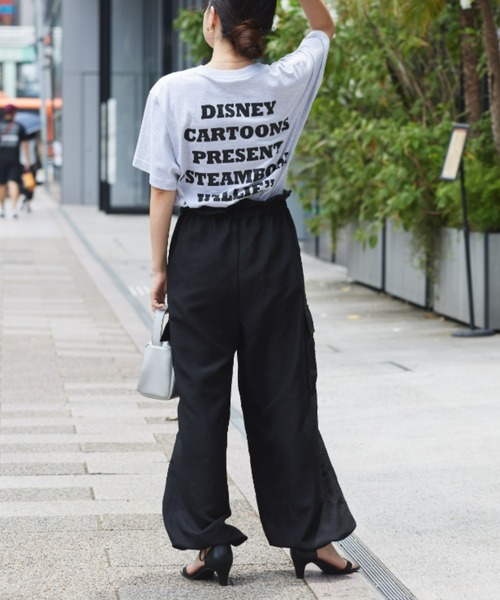 MICKEY MOUSE(ミッキーマウス)の「DISNEY /『蒸気船ウィリー』/ プリントTee(Tシャツ/カットソー・レディース・オフホワイト/グレー/ブルー・M/XL)」の21枚目の写真