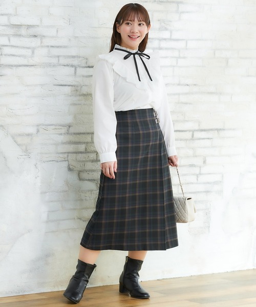 セール】リボン付フリルブラウス（シャツ/ブラウス）｜Honeys