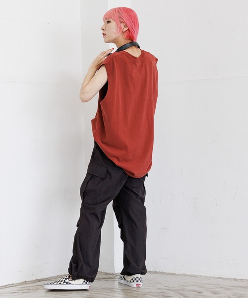 PBLIM（ページボーイリム）の「PBLIM/キモウワイドカーゴパンツ（カーゴパンツ・レディース・カーキ/ブラック/ベージュ・MEDIUM/LARGE）」の6枚目の写真