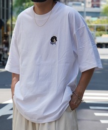 Aim For（エイムフォー）の「【Aim For】ドッグワンポイント刺繍 オーバーサイズTシャツ ユニセックス 25SS（Tシャツ/カットソー）」