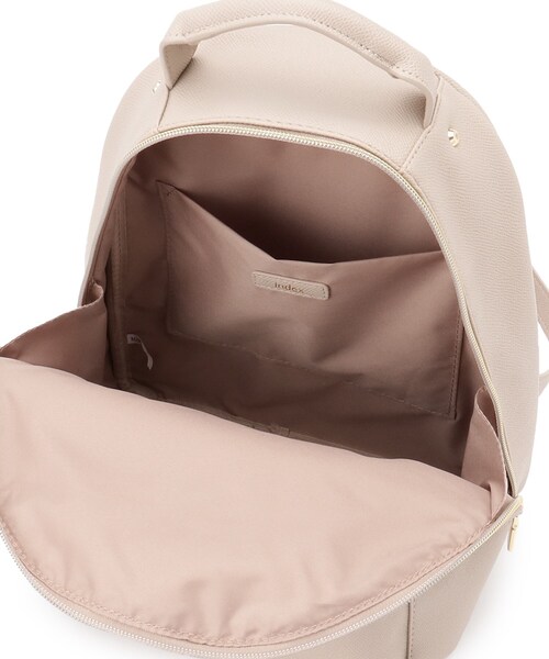 index（インデックス）の「◆フェイクレザーリュック（バックパック/リュック・レディース・ブラック/ライトベージュ・00）」の10枚目の写真