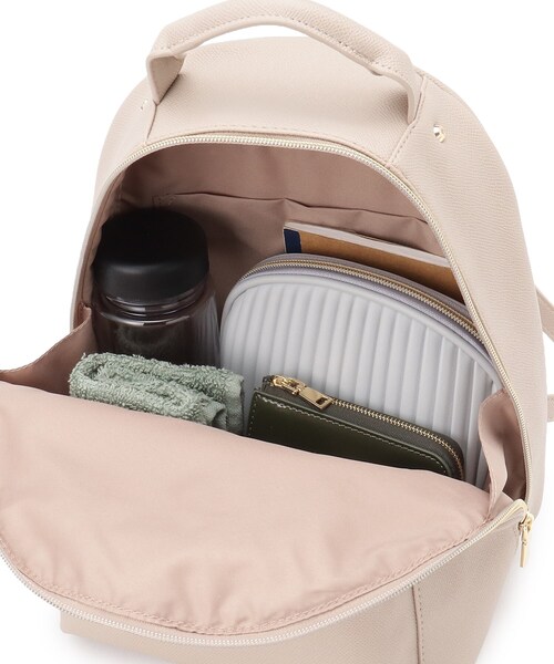 index（インデックス）の「◆フェイクレザーリュック（バックパック/リュック・レディース・ブラック/ライトベージュ・00）」の11枚目の写真