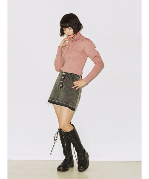 jouetie（ジュエティ）の「ボタンフライベーシックスカパン【デニムスカパン】（デニムパンツ・レディース・ライトブルー/ブラック/ベージュ・SMALL/MEDIUM）」の19枚目の写真