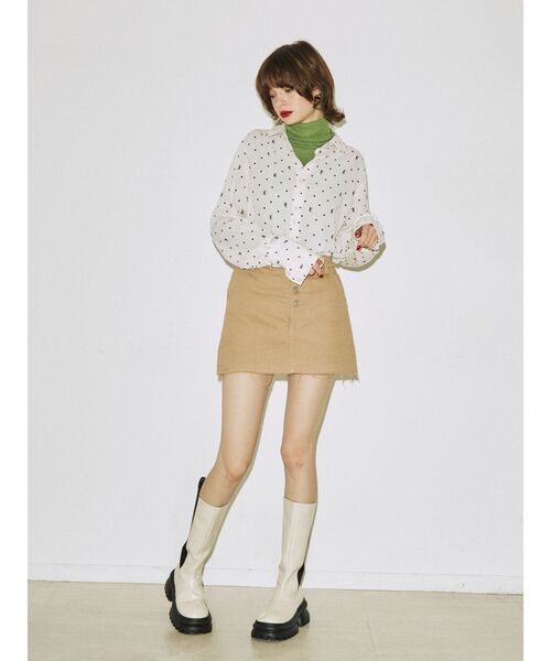 jouetie（ジュエティ）の「ボタンフライベーシックスカパン【デニムスカパン】（デニムパンツ・レディース・ライトブルー/ブラック/ベージュ・SMALL/MEDIUM）」の21枚目の写真