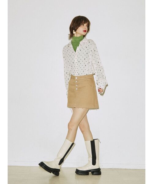 jouetie（ジュエティ）の「ボタンフライベーシックスカパン【デニムスカパン】（デニムパンツ・レディース・ライトブルー/ブラック/ベージュ・SMALL/MEDIUM）」の22枚目の写真