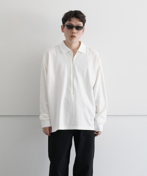 REVERBERATE リバーバレイト ZIP LONG SLEEVE POLO REVERBERATE ZIP LONG SLEEVE POLO 【公式通販】