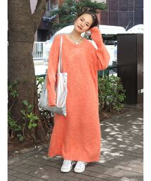 Ungrid | 起毛ニットルーズワンピース(ワンピース)