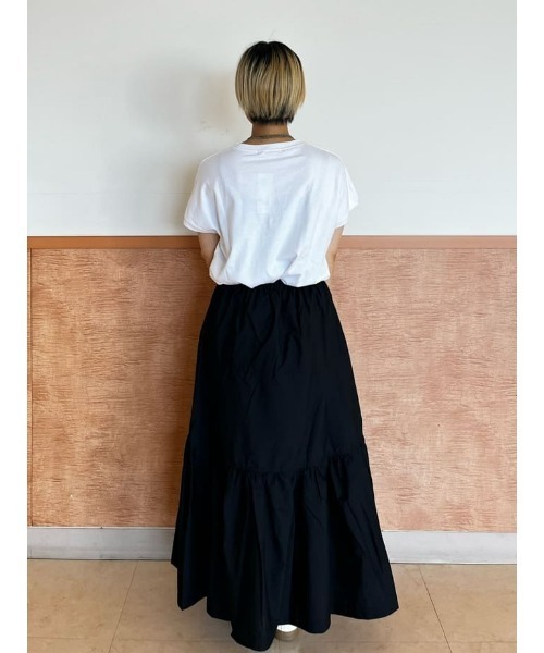 BACK NUMBER(バックナンバー)の「【BACK NUMBER】ドロストティアードスカート(スカート・レディース・オフホワイト/ブラック・M-L)」の14枚目の写真