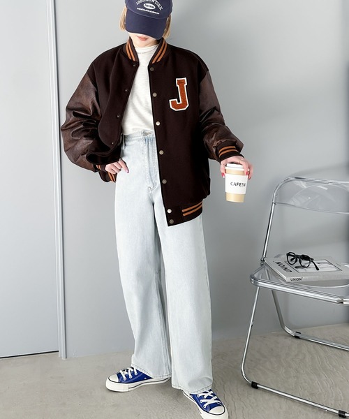 Java(ジャバ)の「《Javaジャバコラボ》ヴィンテージ風 メルトンスタジャン(ブルゾン・レディース・ブラウン/ブラック・LARGE/MEDIUM/X-LARGE)」の18枚目の写真