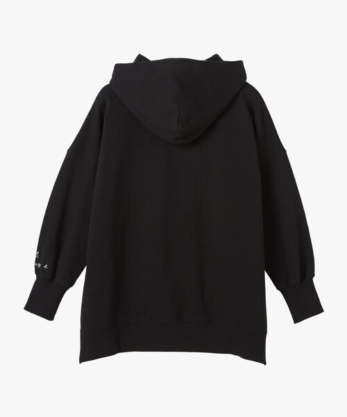 To b. by agnes b.(トゥービーバイアニエスベー)の「WEBスペシャル コットン ニューマカロンカラー スウェットフーディー(マウンテンパーカー・レディース・ブラック・40/38)」の13枚目の写真