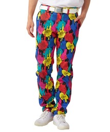 LOUDMOUTH/ラウドマウス ゴルフウェア ブランド ロゴ ストレッチ 裏フリース 3層ボンディング ロングパンツ ストレッチパンツ