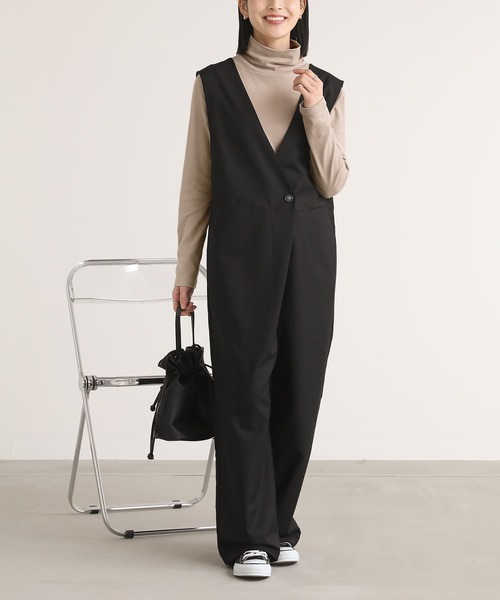 n'OrLABEL(ノアールレーベル)の「【機能素材】『タートルネックロンT』(Tシャツ/カットソー・レディース・アイボリー/グレイッシュベージュ/ボルドー/ネイビー/モカ/チャコール/ブラック・M/L/LL)」の13枚目の写真