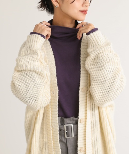 n'OrLABEL(ノアールレーベル)の「【機能素材】『タートルネックロンT』(Tシャツ/カットソー・レディース・アイボリー/グレイッシュベージュ/ボルドー/ネイビー/モカ/チャコール/ブラック・M/L/LL)」の15枚目の写真