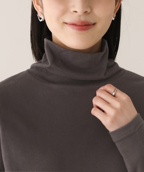 n'OrLABEL(ノアールレーベル)の「【機能素材】『タートルネックロンT』(Tシャツ/カットソー・レディース・アイボリー/グレイッシュベージュ/ボルドー/ネイビー/モカ/チャコール/ブラック・M/L/LL)」の21枚目の写真