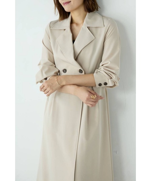 M.deux（エムドゥ）の「《トレンチワンピース》（ワンピース・レディース・ブラック/ベージュ・MEDIUM）」の4枚目の写真