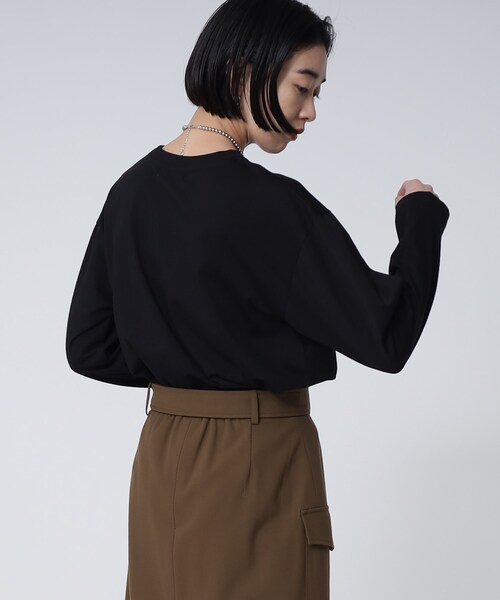 GALLEST（ギャレスト）の「ロゴロンT（Tシャツ/カットソー・レディース・ホワイト系/ブラック/ライトグレー系8・38）」の9枚目の写真