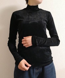Q | フロッキーチュールトップス(Tシャツ/カットソー)