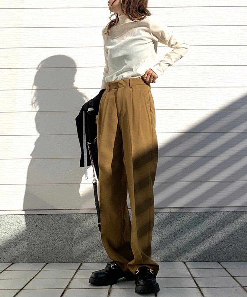 Q（キュー）の「フロッキーチュールトップス（Tシャツ/カットソー・レディース・ホワイト/ブラック/ブラウン・MEDIUM）」の21枚目の写真