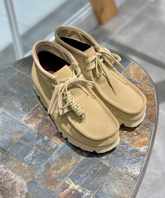 未使用　クラークス　ワラビー　ベージュ　モカシン　23センチ セール】CLARKS/クラークス WALLABEE GTX Maple ワラビー