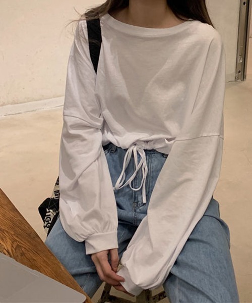 gossip!ロサンゼルス(ゴシップロサンゼルス)の「YUGA ショートトップス Tシャツ(Tシャツ/カットソー・レディース・ブラック/グレー/ホワイト・FREE)」の10枚目の写真