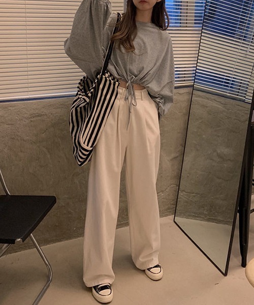 gossip!ロサンゼルス(ゴシップロサンゼルス)の「YUGA ショートトップス Tシャツ(Tシャツ/カットソー・レディース・ブラック/グレー/ホワイト・FREE)」の22枚目の写真