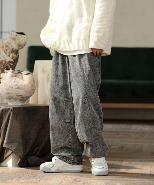 neos（ネオス）の「【neos -addictive design-】ルーズシルエット バルーン ワイド デニム パンツ（デニムパンツ・メンズ・ブラック/サックスブルー/スミクロ/ブラック系その他/ブルー系その他/インディゴブルー・MEDIUM/X-LARGE/LARGE）」の15枚目の写真
