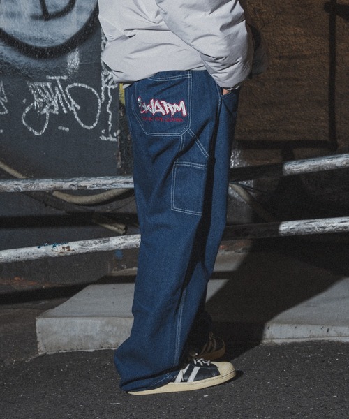 刺繍入りブラックデニムパンツ slimfit US UK 楽天市場】STUSSY(ステューシー) サイズ:34 ROUGH & RUGGED
