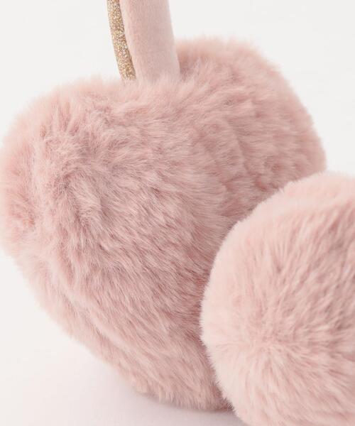 green label relaxing（グリーンレーベルリラクシング）の「＜Rockahula Kids＞ フラッフィー ハート イヤマフラー（イヤーマフ・キッズ・ライトピンク・FREE）」の3枚目の写真