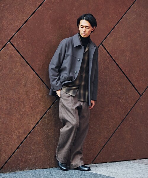 EDIFICE（エディフィス）の「120s ブレンド メルトンカーコート（ピーコート・メンズ・ベージュ/ネイビー/チャコールグレー・MEDIUM/LARGE）」の12枚目の写真