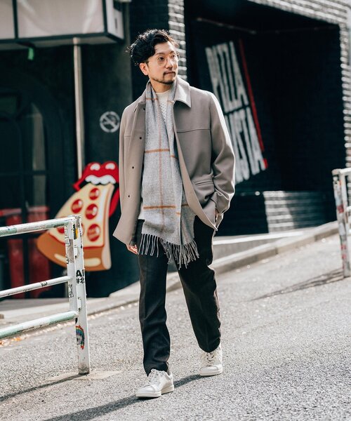 EDIFICE（エディフィス）の「120s ブレンド メルトンカーコート（ピーコート・メンズ・ベージュ/ネイビー/チャコールグレー・MEDIUM/LARGE）」の18枚目の写真