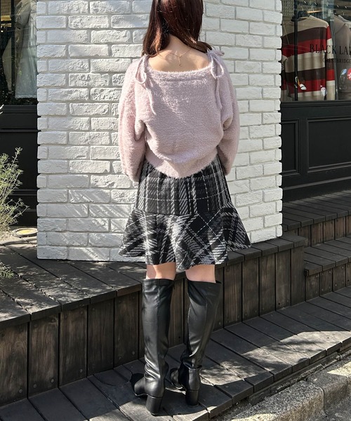 INGNI（イング）の「チェック柄切替フレアミニ／スカート