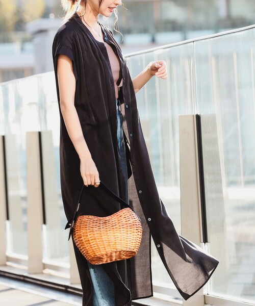 B:MING by BEAMS（ビーミングバイビームス）の「B:MING by BEAMS / バンドカラー シャツ ワンピース（ワンピース・レディース・ブラック系その他4/ブラウン/ブルー系その他2・SMALL/MEDIUM）」の20枚目の写真