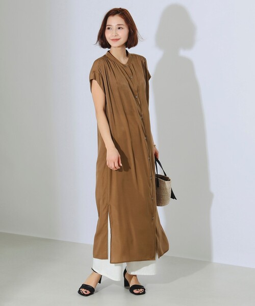 B:MING by BEAMS（ビーミングバイビームス）の「B:MING by BEAMS / バンドカラー シャツ ワンピース（ワンピース・レディース・ブラック系その他4/ブラウン/ブルー系その他2・SMALL/MEDIUM）」の21枚目の写真