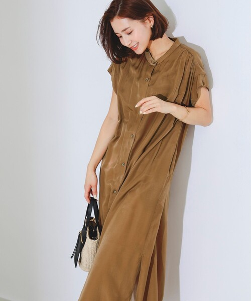 B:MING by BEAMS（ビーミングバイビームス）の「B:MING by BEAMS / バンドカラー シャツ ワンピース（ワンピース・レディース・ブラック系その他4/ブラウン/ブルー系その他2・SMALL/MEDIUM）」の12枚目の写真
