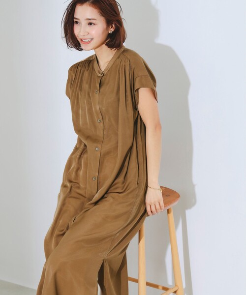 B:MING by BEAMS（ビーミングバイビームス）の「B:MING by BEAMS / バンドカラー シャツ ワンピース（ワンピース・レディース・ブラック系その他4/ブラウン/ブルー系その他2・SMALL/MEDIUM）」の14枚目の写真