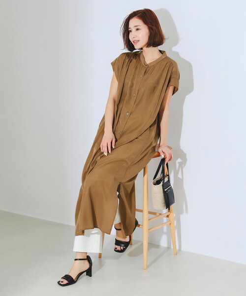 B:MING by BEAMS（ビーミングバイビームス）の「B:MING by BEAMS / バンドカラー シャツ ワンピース（ワンピース・レディース・ブラック系その他4/ブラウン/ブルー系その他2・SMALL/MEDIUM）」の15枚目の写真