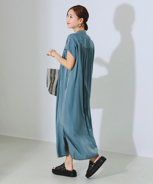 B:MING by BEAMS（ビーミングバイビームス）の「B:MING by BEAMS / バンドカラー シャツ ワンピース（ワンピース・レディース・ブラック系その他4/ブラウン/ブルー系その他2・SMALL/MEDIUM）」の17枚目の写真