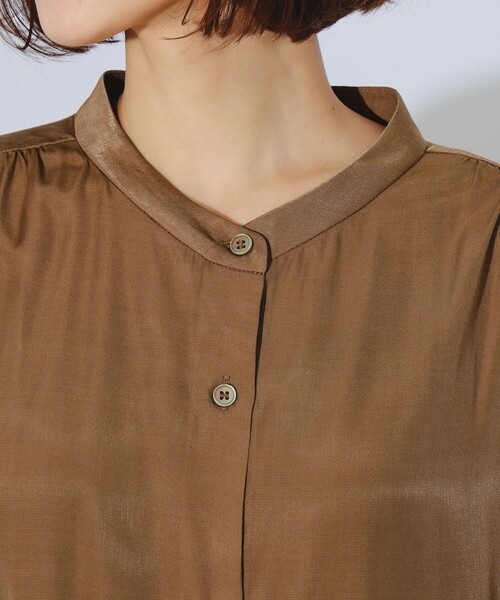 B:MING by BEAMS（ビーミングバイビームス）の「B:MING by BEAMS / バンドカラー シャツ ワンピース（ワンピース・レディース・ブラック系その他4/ブラウン/ブルー系その他2・SMALL/MEDIUM）」の10枚目の写真