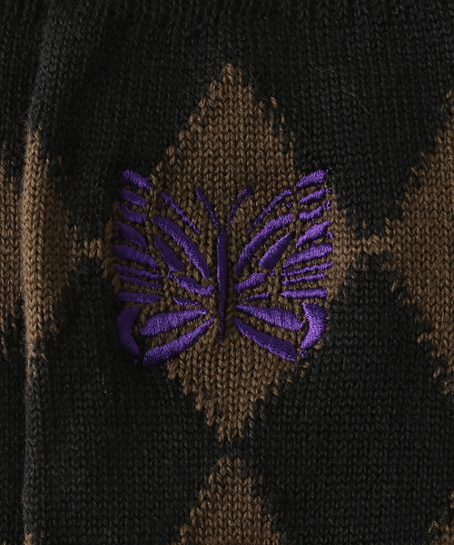 Needles（ニードルス）の「【NEEDLES/ニードルズ】Argyle Jq Sockes：靴下（ソックス/靴下・レディース・グリーン/ブラウン・FREE）」の5枚目の写真