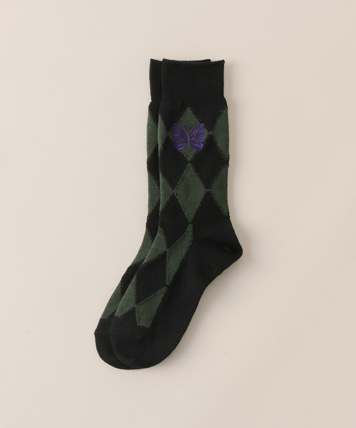 Needles（ニードルス）の「【NEEDLES/ニードルズ】Argyle Jq Sockes：靴下（ソックス/靴下・レディース・グリーン/ブラウン・FREE）」の9枚目の写真