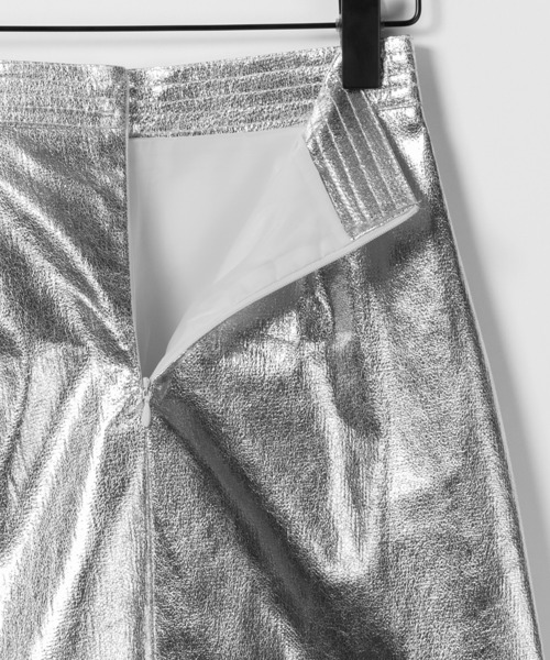 me+em select(ミームセレクト)の「※※メタリックスリットハイウエストタイトミニスカート / metallic slit highwaist tight mini skirt(スカート・レディース・ブラック/シルバー/ブルー/チャコール・SMALL/MEDIUM/LARGE/X-SMALL)」の19枚目の写真