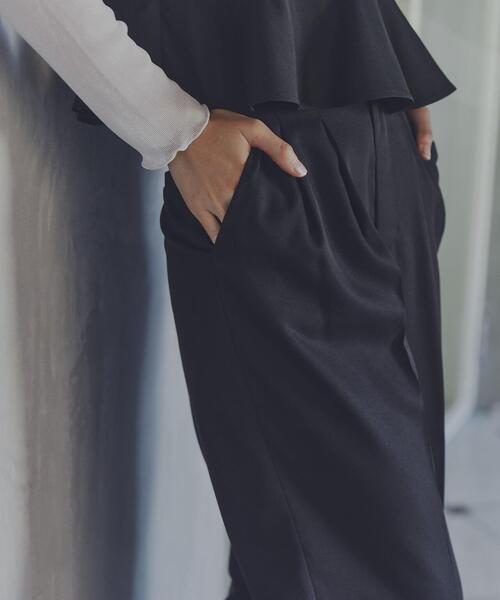 PROPORTION BODY DRESSING（プロポーションボディドレッシング）の「ペプラムワイドパンツセットアップ / 1214140106（ワンピース・レディース・ブラック/ベージュ・MEDIUM/SMALL）」の13枚目の写真