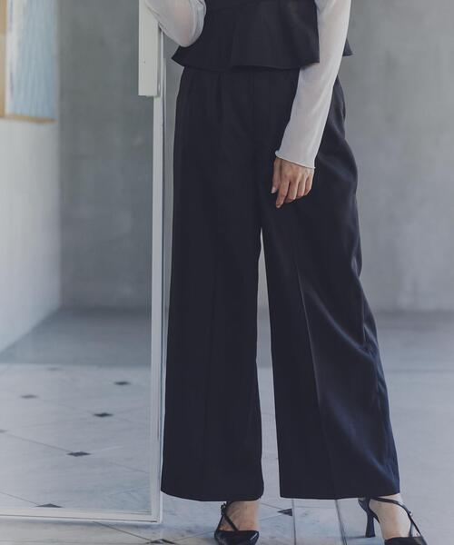 PROPORTION BODY DRESSING（プロポーションボディドレッシング）の「ペプラムワイドパンツセットアップ / 1214140106（ワンピース・レディース・ブラック/ベージュ・MEDIUM/SMALL）」の14枚目の写真