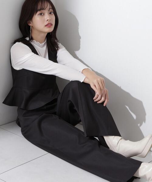 PROPORTION BODY DRESSING（プロポーションボディドレッシング）の「ペプラムワイドパンツセットアップ / 1214140106（ワンピース・レディース・ブラック/ベージュ・MEDIUM/SMALL）」の15枚目の写真