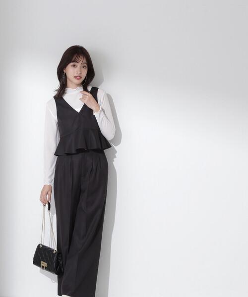 PROPORTION BODY DRESSING（プロポーションボディドレッシング）の「ペプラムワイドパンツセットアップ / 1214140106（ワンピース・レディース・ブラック/ベージュ・MEDIUM/SMALL）」の17枚目の写真