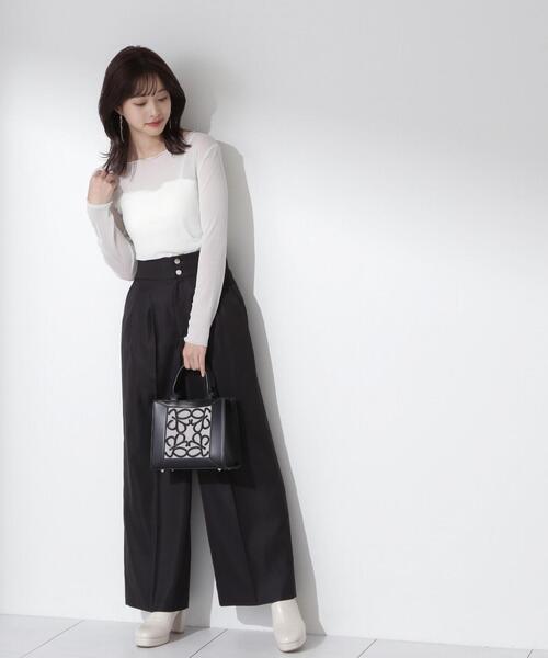 PROPORTION BODY DRESSING（プロポーションボディドレッシング）の「ペプラムワイドパンツセットアップ / 1214140106（ワンピース・レディース・ブラック/ベージュ・MEDIUM/SMALL）」の18枚目の写真