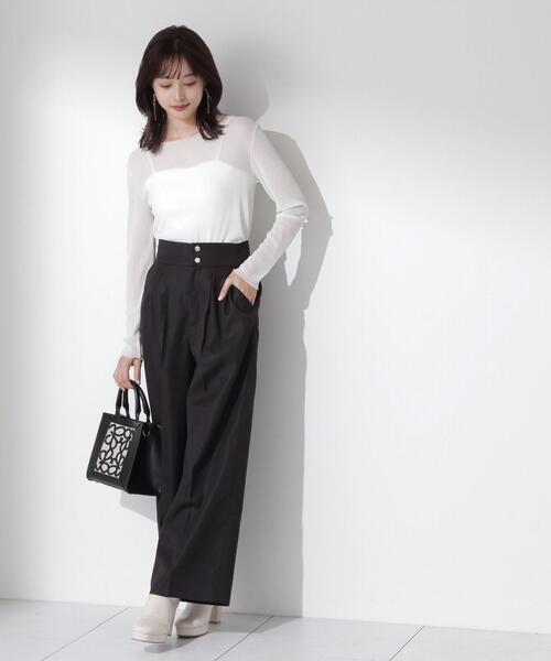 PROPORTION BODY DRESSING（プロポーションボディドレッシング）の「ペプラムワイドパンツセットアップ / 1214140106（ワンピース・レディース・ブラック/ベージュ・MEDIUM/SMALL）」の19枚目の写真